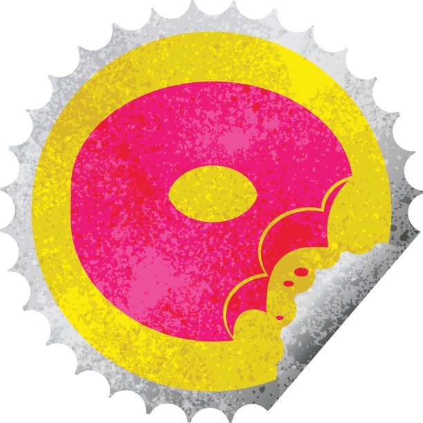 咬圈圆剥皮贴纸图片下载