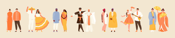 人们以民族服装为载体图片下载