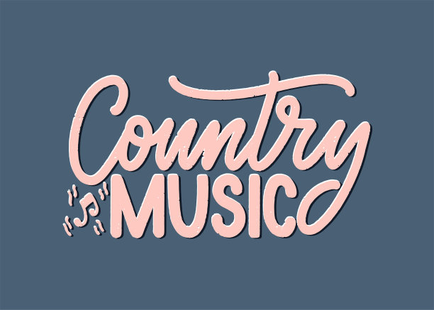 乡村音乐字母报价的节日现场活动海报概念。纹理的插图。牛仔印花设计的搞笑标语。图片下载