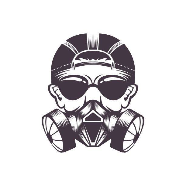 防毒面具矢量图图片下载
