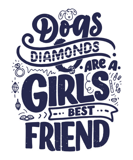 矢量插图与有趣的短语。手绘关于狗的励志名言。海报，t恤，卡片，请帖，贴纸。图片下载