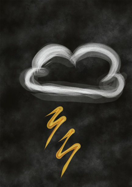 乌云笼罩着漆黑的天空图片下载