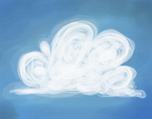 湛蓝的天空中飘着朵朵白云图片下载