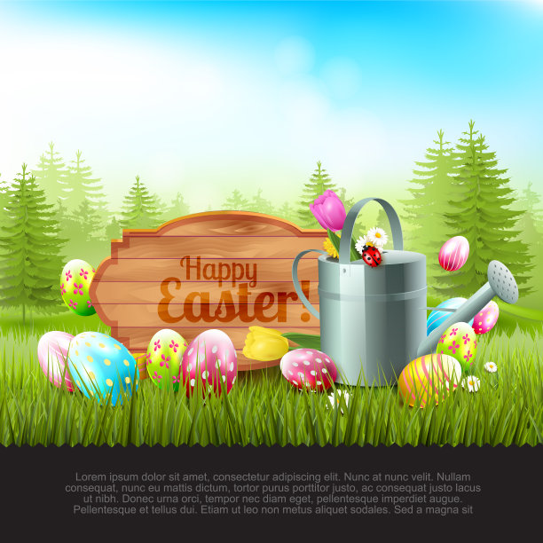 复活节春天贺卡图片下载