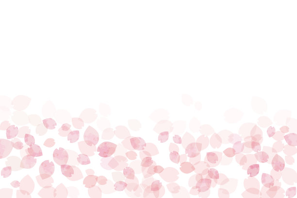 樱花花瓣地毯。春风形象(侧面)图片下载