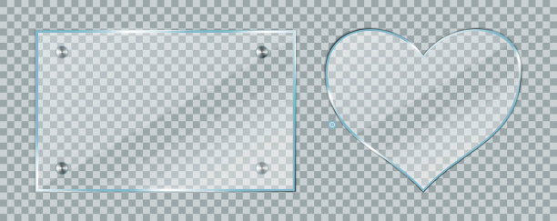 集透明玻璃板或亚克力玻璃质感或写实玻璃于一体图片下载