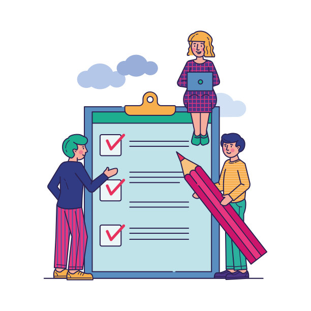 商务人士拿着清单站在写字板前图片下载