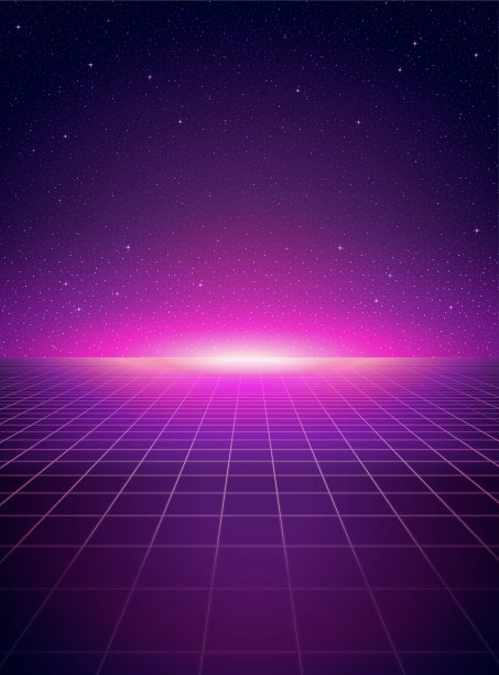 网络朋克风格的格子地板图片下载