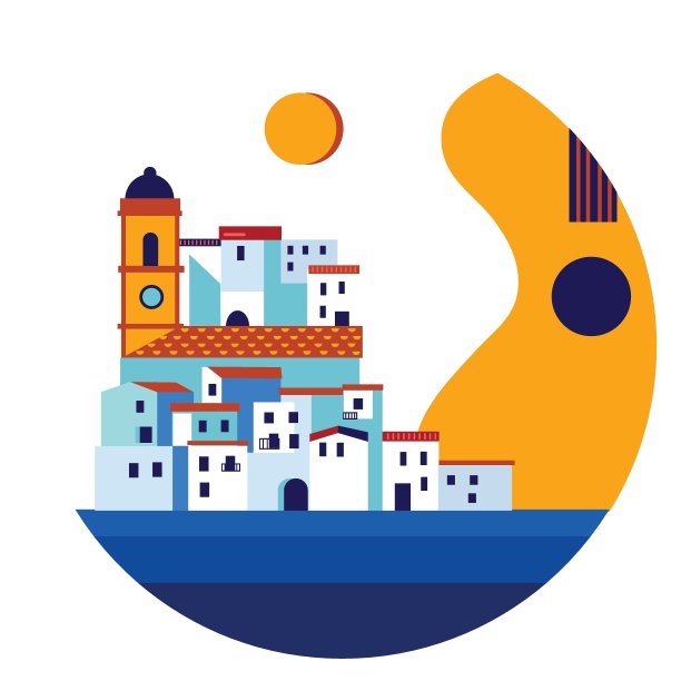 安达卢西亚矢量装饰圆徽图片下载