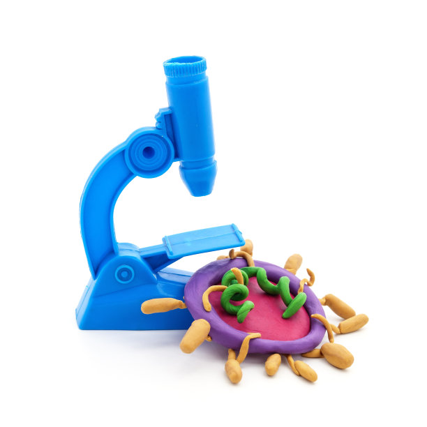 橡皮泥五彩缤纷的病毒。图片下载