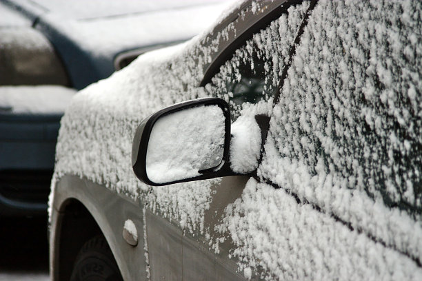 冬天的早晨，车上的雪图片下载