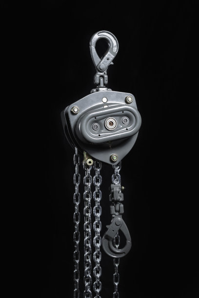 链式起重机。图片下载