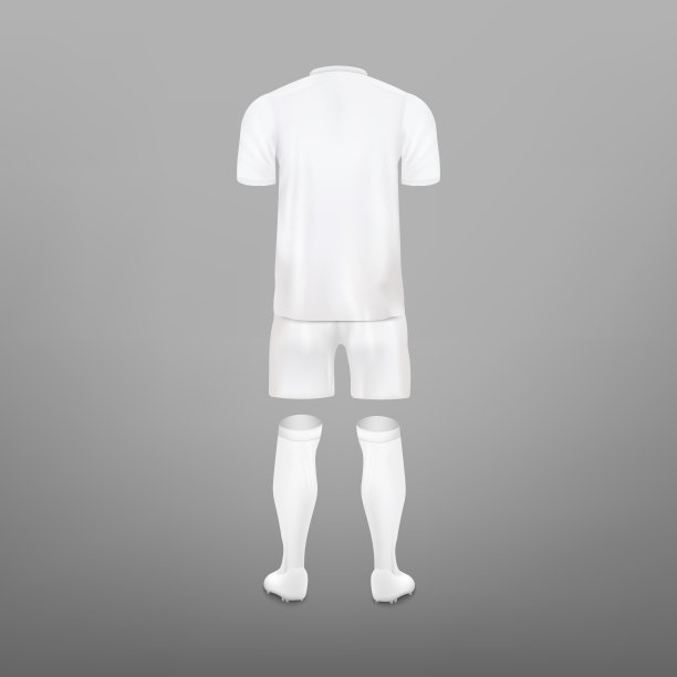 逼真的足球或足球统一背模板矢量插图孤立。图片下载