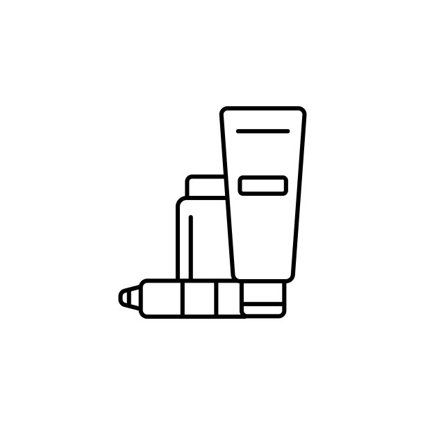 化妆，美丽，现在，母亲节线图标上的白色背景图片下载