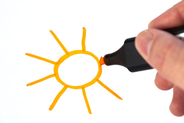 手绘画太阳图片下载