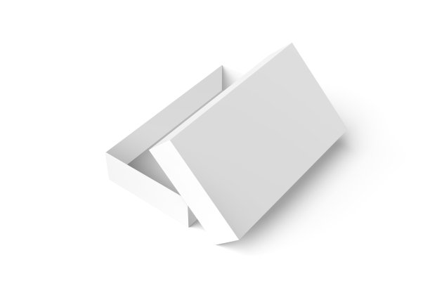 在白色背景上模拟打开的盒子图片下载
