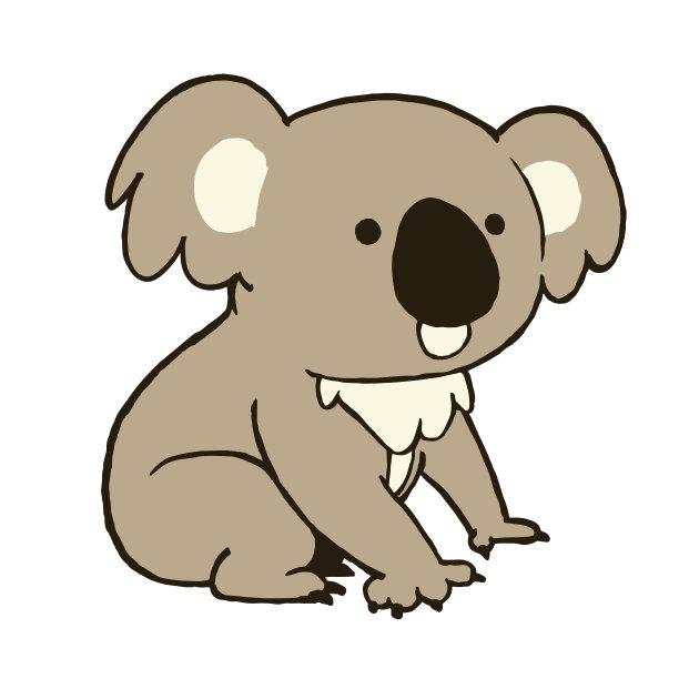 坐在考拉。矢量插图上的白色背景。图片下载