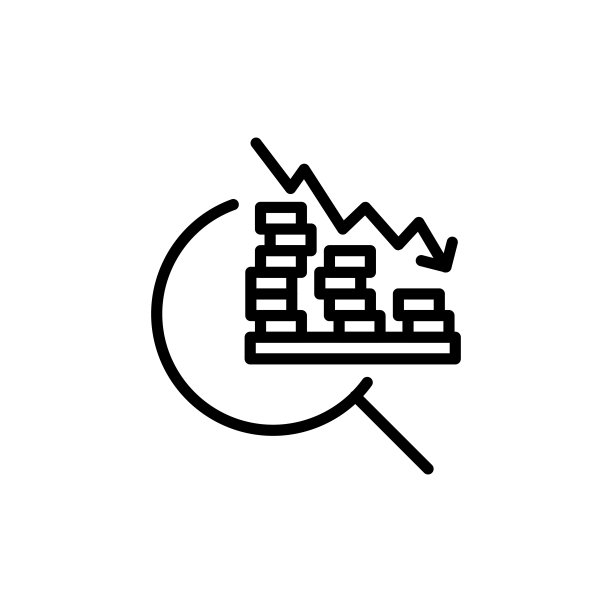 简单的递减线图标。图片下载