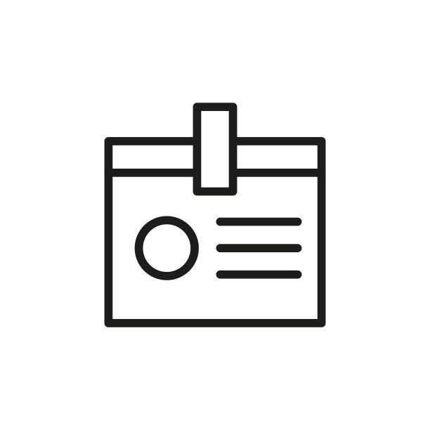 简易名片线条图标图片下载