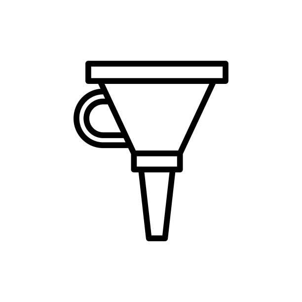 简单的漏斗线图标。图片下载
