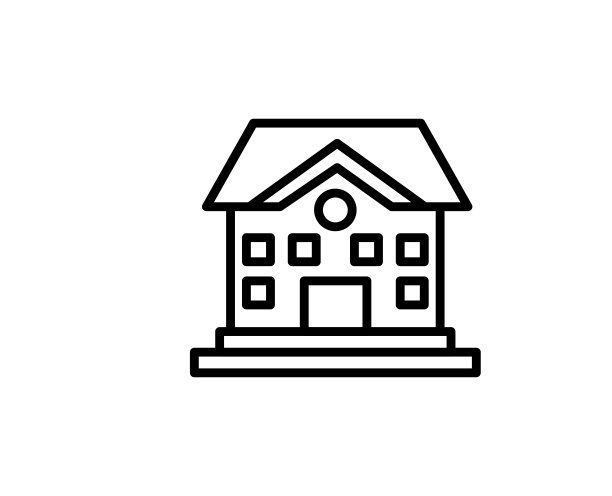 学校线条图标图片下载