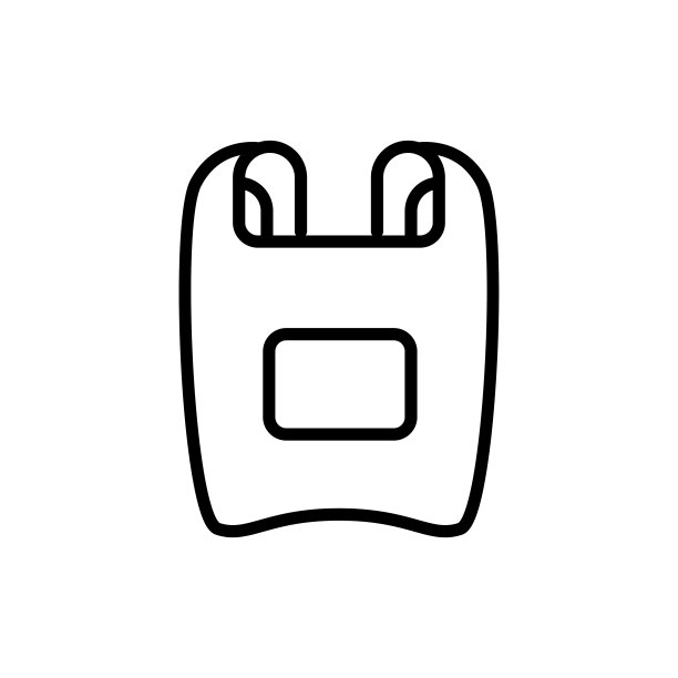 简单的购物袋线条图标图片下载