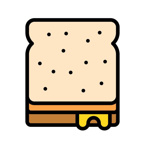 三明治矢量，快餐相关的填满设计图标图片下载