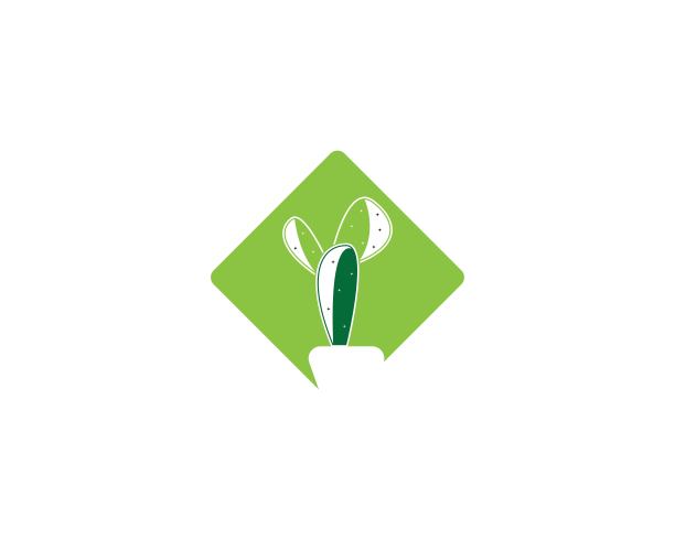 仙人掌图标和符号矢量插图图片下载