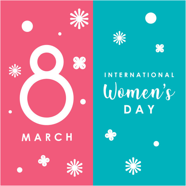 国际妇女节旗帜或背景矢量设计图片下载