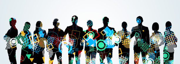 创造性的概念。群创造者。多样性。全球业务。图片下载