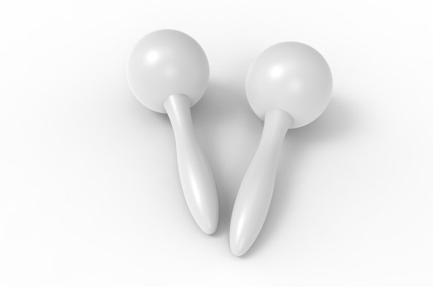 空白的Maraca对模板。3d渲染插图。图片下载