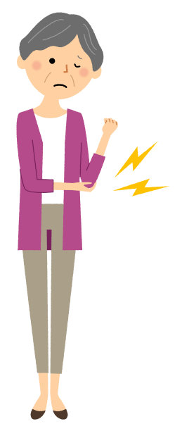 肘部受伤的老妇人图片下载