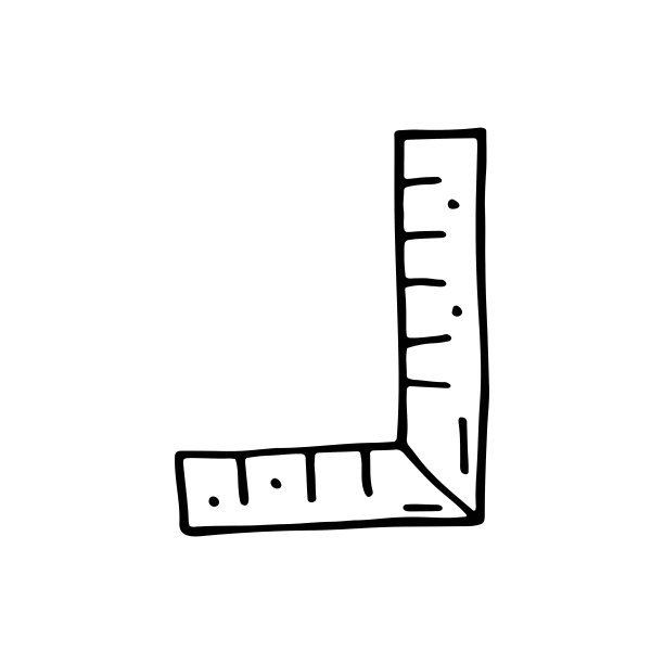 角尺，固定修理工具，工具卡通可爱手绘涂鸦矢量插图图片下载