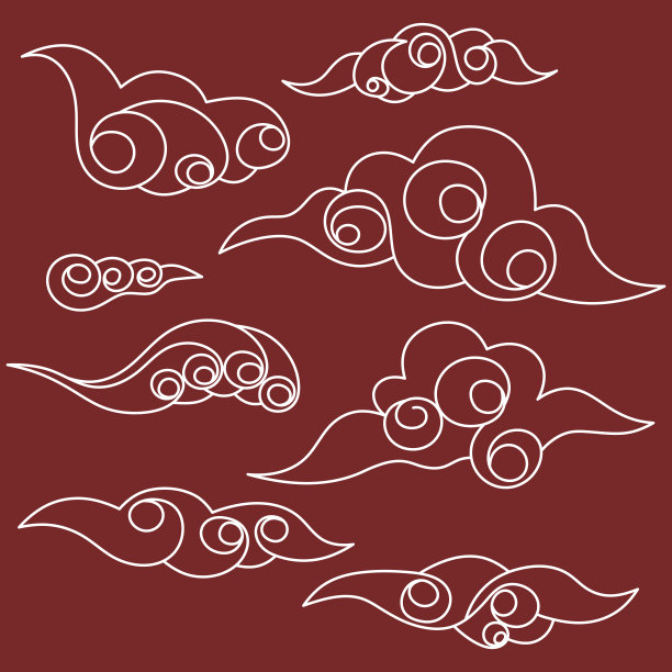 中国云向量图像的收集图片下载