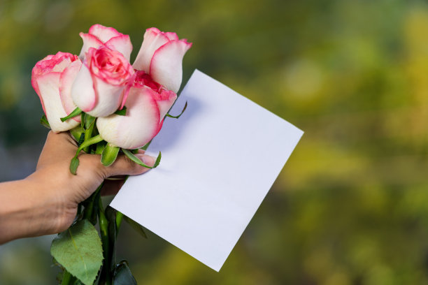 情人节特别粉玫瑰花束图片下载