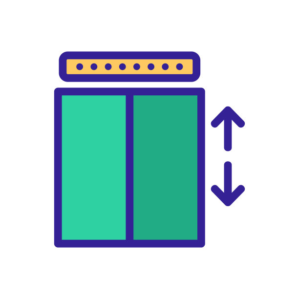 电梯图标矢量。孤立轮廓符号插图图片下载