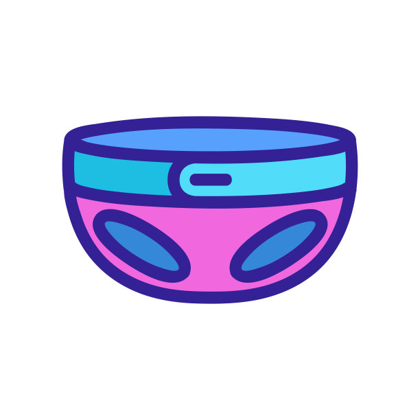 婴儿尿布图标向量。孤立轮廓符号插图图片下载