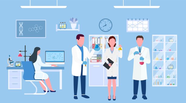 ． 穿着实验室大褂的科学家素材图片