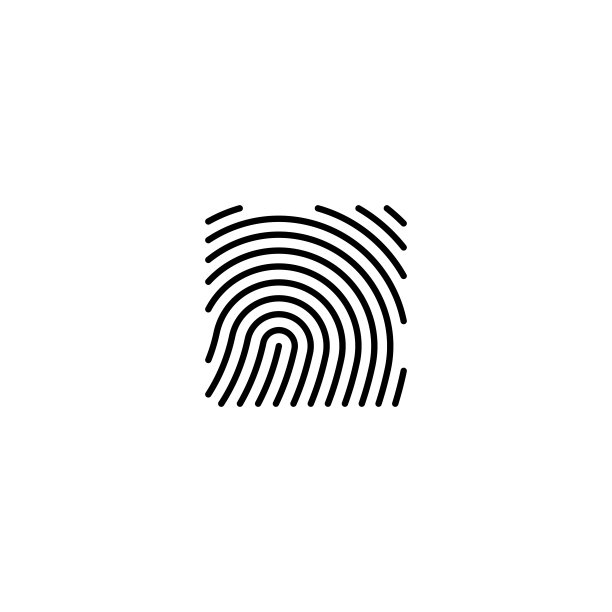 方形指纹指纹锁安全安全矢量图标插图图片下载