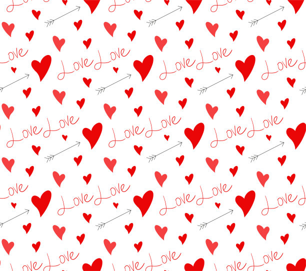 心形、箭头和题字图案图片下载