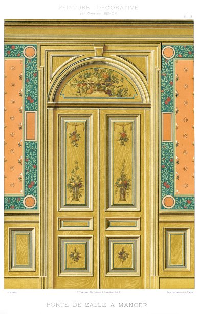 餐厅门，由装饰画1895年图片下载