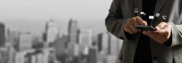 联系我们(客户支持热线人连接)电话应用蓝色背景图片下载