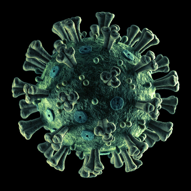 准确的2019-nCoV冠状病毒在黑色图片下载