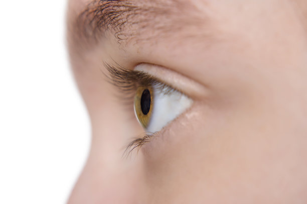 未化妆的眼睛的微距照片图片下载