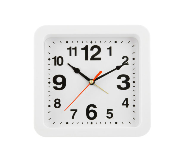 白色时钟隔离图片下载