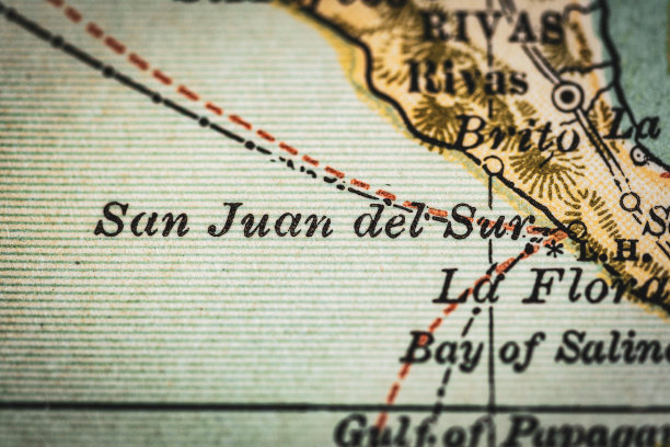 圣胡安德尔苏尔/太平洋地区-年份尼加拉瓜地图-中美洲图片下载