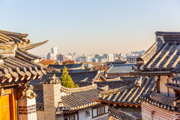 韩国首尔北川韩屋村。图片下载