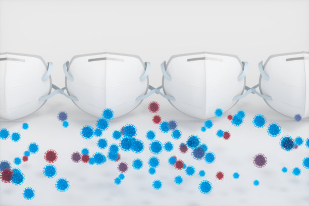医用口罩和疾病，白色背景，3d渲染。图片下载