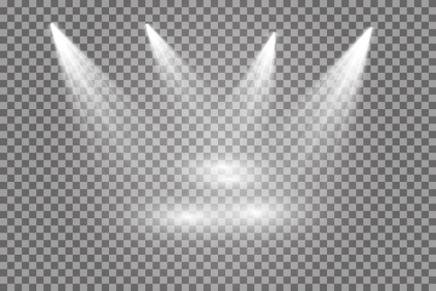 向量的聚光灯。现场。光的效果。发光灯效果图片下载