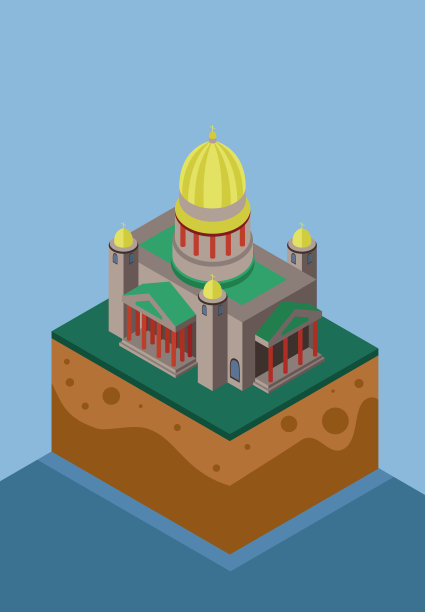 矢量图像的圣艾萨克大教堂在圣彼得堡图片下载